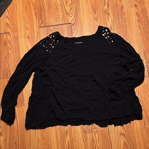 Ariat Black Women's Top with Embellished Shoulders and Back